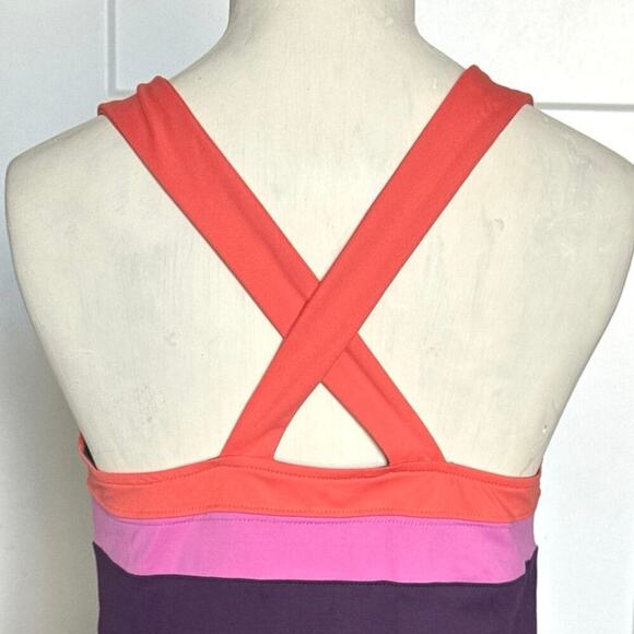 Title Nine Diamalete Athletic Dress Stretch Tennis Golf Size S Colorblock Purple - Picture 3 of 10